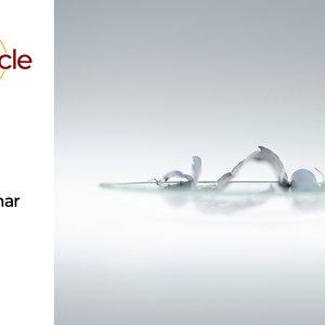 BATCircle final seminar poster with a close-up photo of recycled batteries 